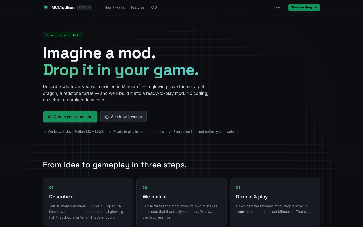 MCModGen screenshot